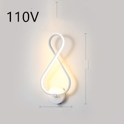 Lampe murale LED minimaliste nordique lampe de chevet de chambre