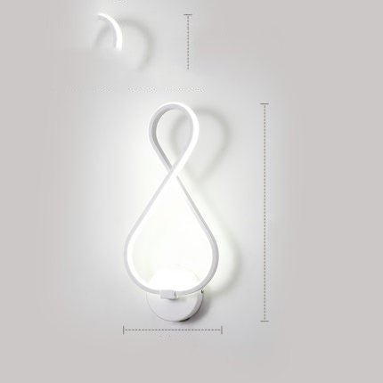 Lampe murale LED minimaliste nordique lampe de chevet de chambre