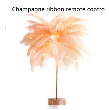 Plume Lampe Nordique Lampe de Bureau de Style Européen Chambre De Chevet Lampe De Table De Plumes Lumière de Nuit Lampe de Table Décoration Moderne