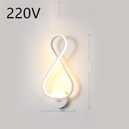 Lampe murale LED minimaliste nordique lampe de chevet de chambre