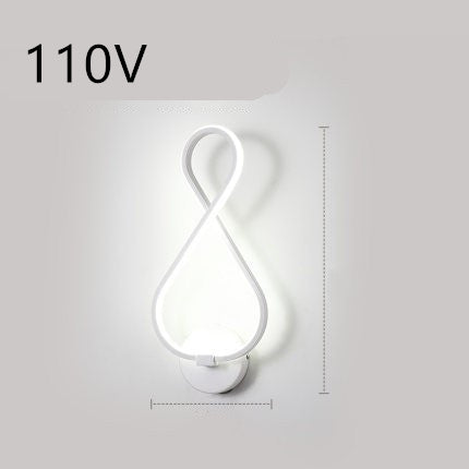 Lampe murale LED minimaliste nordique lampe de chevet de chambre