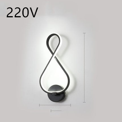 Lampe murale LED minimaliste nordique lampe de chevet de chambre